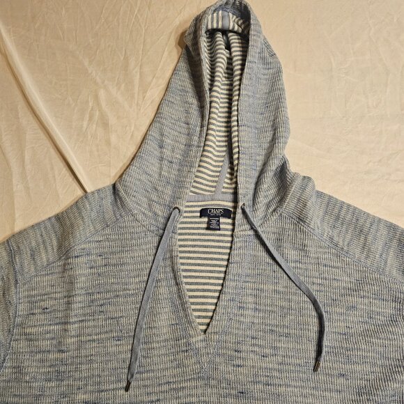 Chaps Womens Thermal Hoodie, 2X, Blue - Picture 8 of 12